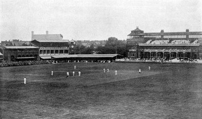 Trwa mecz krykieta na boisku krykieta Lords, Londyn, 1912 r autorstwa Unbekannt