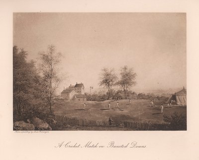 Mecz krykieta na Banstead Downs, Surrey, XIX wiek 1912 autorstwa Unbekannt