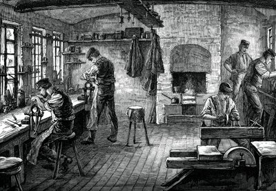 Sklep z nożami, ok. 1880 autorstwa Unbekannt