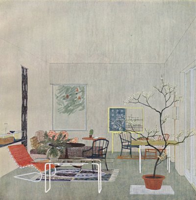 Projekt Gartenraum autorstwa Georga Steinklammera z Wiednia, 1935 autorstwa Unbekannt