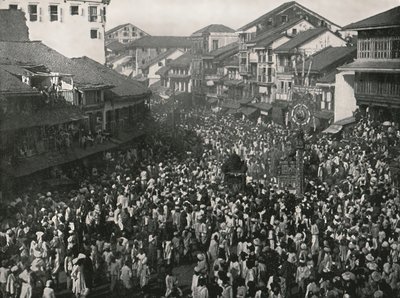 Wielka procesja tubylców, Bombaj, Indie, 1895. autorstwa Unbekannt