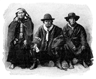 Grupa Araukańczyków, ChileArgentyna, 1895 autorstwa Unbekannt