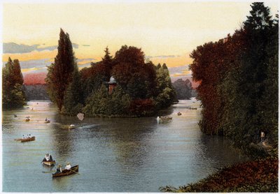 Jezioro w Bois de Boulogne, Paryż, ok. 1900 autorstwa Unbekannt