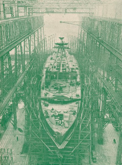 Lekki krążownik w budowie, c1917 1919 autorstwa Unbekannt