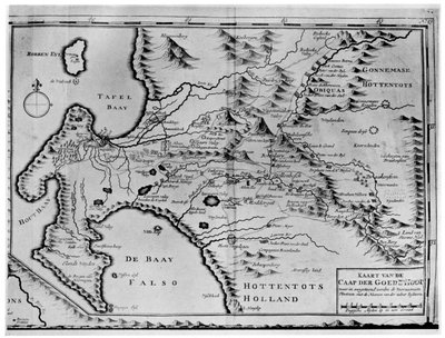 Mapa Przylądka Dobrej Nadziei w czasach van der Stelów, RPA, XVIII wiek 1931 autorstwa Unbekannt