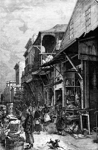 Rynek w San Francisco, Kalifornia, USA, połowa XIX wieku ok. 1880 r. autorstwa Unbekannt