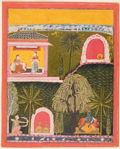 Strona z serii Rasikapriya, c. 1660. autorstwa Unbekannt