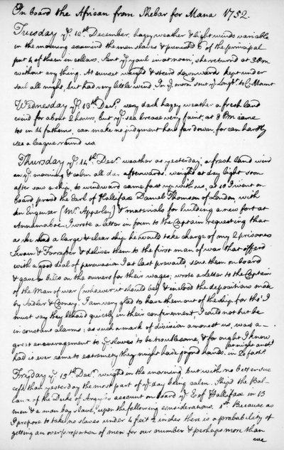 Strona z dziennika Johna Newtona, 1750-1754 1965 autorstwa Unbekannt