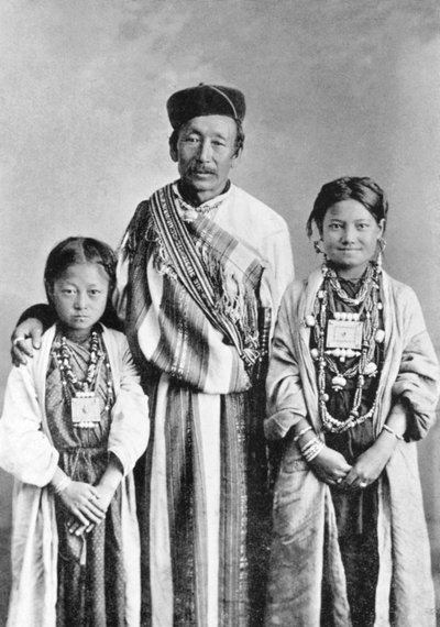 Portret Lepchasa, Bengal Zachodni, Indie, ok. 1910 r. autorstwa Unbekannt