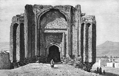 Zrujnowany meczet z XIV wieku, Hamadan, Iran, 1895 r. autorstwa Unbekannt