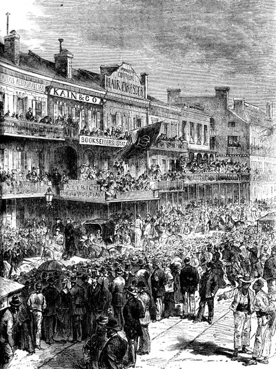 Ulica w Nowym Orleanie w dniu wyborów, 1860 c1880 autorstwa Unbekannt
