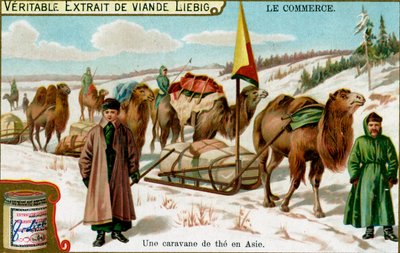 Karawana herbaty w Azji, ok. 1900 autorstwa Unbekannt