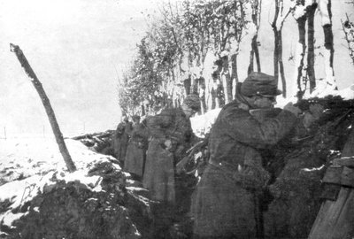 Okop pełen rezerwowej piechoty, Pas-de-Calais, Francja, zima 1915 autorstwa Unbekannt