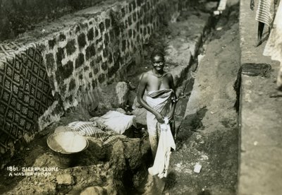 Praczka, Sierra Leone, XX wiek autorstwa Unbekannt