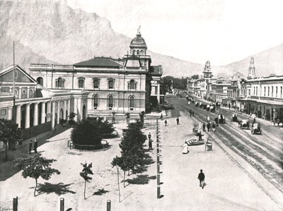 Adderley Street, z Commercial Exchange and Standard Bank, Cape Town, Republika Południowej Afryki, 1895. autorstwa Unbekannt
