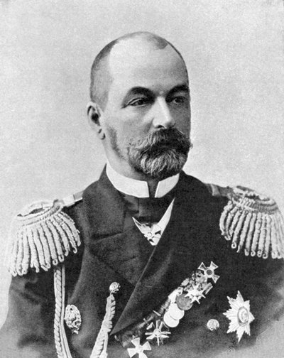 Admirał Rozhestvensky, rosyjski dowódca, wojna rosyjsko-japońska, 1904-5 autorstwa Unbekannt