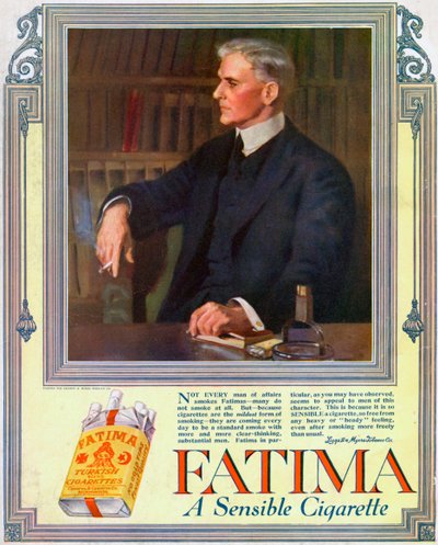 Reklama papierosów Fatima, 1916 autorstwa Unbekannt