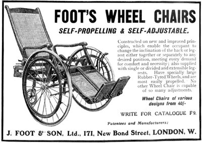 Reklama wózków inwalidzkich Foots, 1910 autorstwa Unbekannt