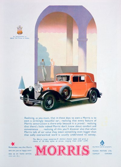 Reklama samochodów marki Morris, 1932 autorstwa Unbekannt
