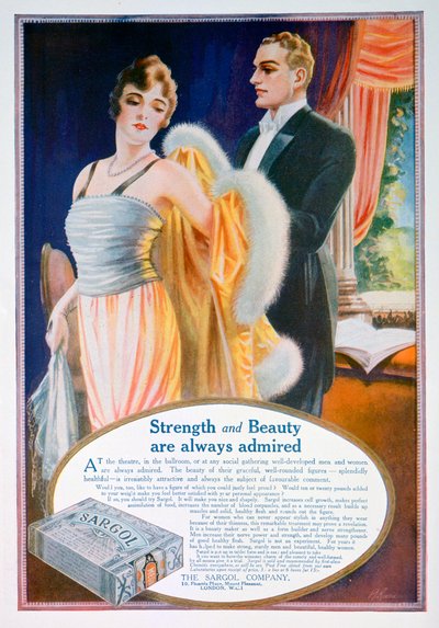 Reklama mieszanki do modelowania sylwetki Sargol, 1921 autorstwa Unbekannt