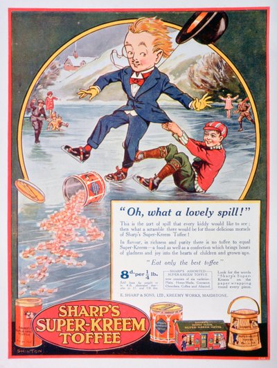 Reklama Sharps Super-Kreem Toffee, 1923 autorstwa Unbekannt