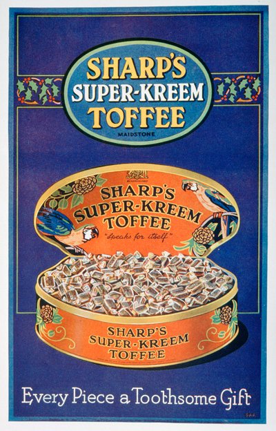 Reklama Sharps Super-Kreem Toffee, 1928 autorstwa Unbekannt