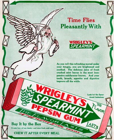 Reklama gumy pepsynowej Wrigleys Spearmint, 1913 autorstwa Unbekannt