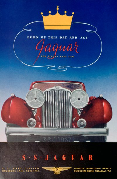 Reklama samochodu Jaguar SS, 1937 autorstwa Unbekannt