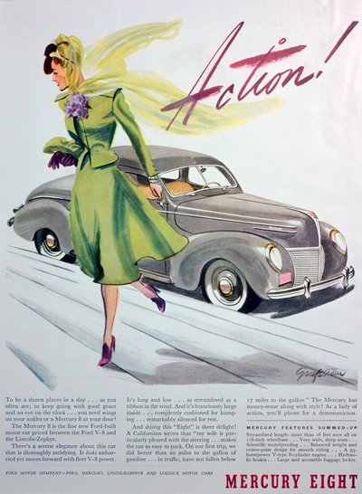 Reklama samochodu Mercury Eight, 1939 autorstwa Unbekannt