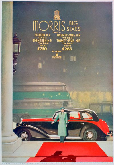 Reklama samochodu Morris Big Six, 1936 autorstwa Unbekannt