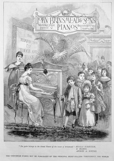 Reklama pianin Brinsmead, 1899 autorstwa Unbekannt