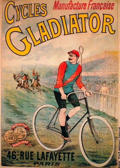 Reklama rowerów Cycles Gladiator, c1900 autorstwa Unbekannt
