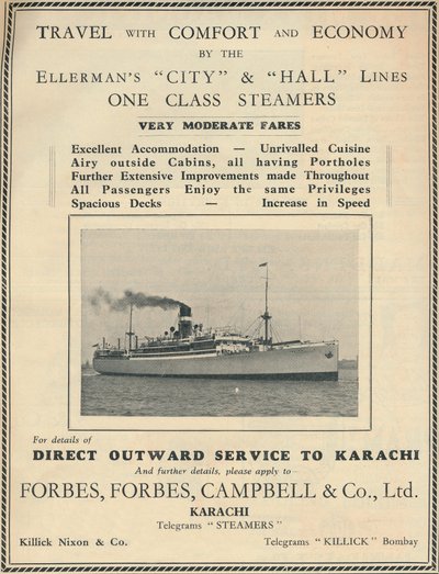 Reklama parowców Ellermans, 1936. autorstwa Unbekannt