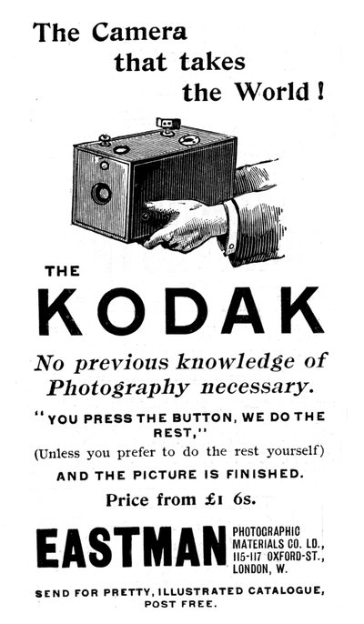 Reklama aparatów firmy Kodak, 1893 autorstwa Unbekannt