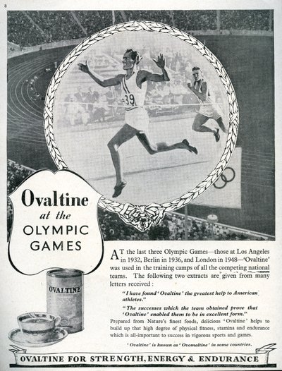 Reklama firmy Ovaltine na Igrzyskach Olimpijskich w Londynie w 1948 r. (lito) autorstwa Unbekannt