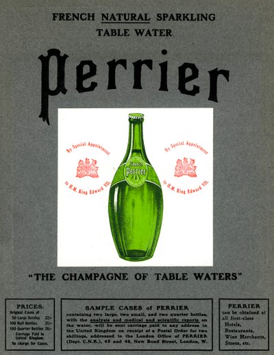 Reklama wody Perrier, 1905 autorstwa Unbekannt