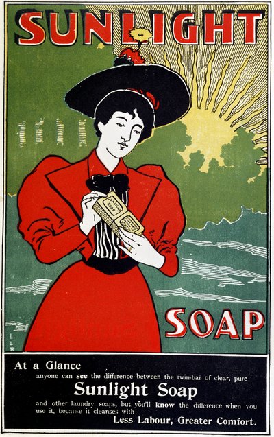 Reklama mydła domowego Sunlight, c1890 autorstwa Unbekannt