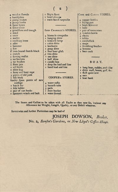Reklama sprzedaży przez Candle w Lloyds, 1796, 1928 autorstwa Unbekannt