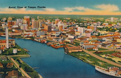 Widok z lotu ptaka na Tampa na Florydzie, ok. 1940 r. autorstwa Unbekannt