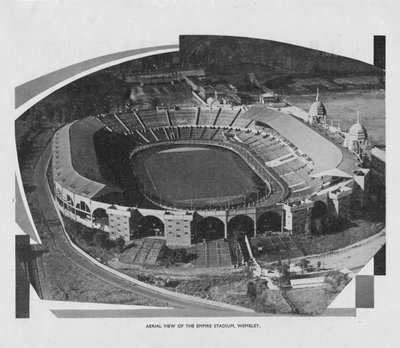 Widok z lotu ptaka na Empire Stadium, Wembley, 1937 autorstwa Unbekannt