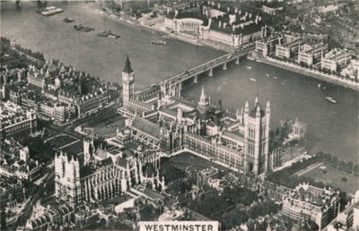 Widok z lotu ptaka na Westminster, 1939 autorstwa Unbekannt