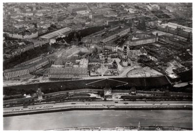 Widok z lotu ptaka na Kreml, Moskwa, ZSRR, z Zeppelina, 1930 1933 autorstwa Unbekannt