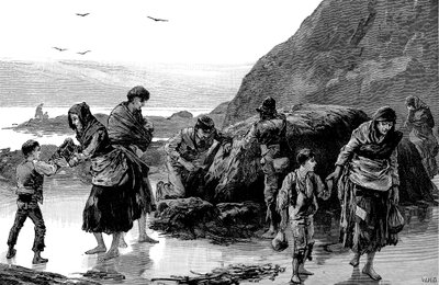Następstwa głodu, Irlandia 1840, 1886 autorstwa Unbekannt