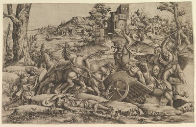 Agamemnon zabija Odiosa, ca. 1545. autorstwa Unbekannt