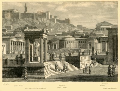 Odrestaurowana agora ateńska, 1890. autorstwa Unbekannt