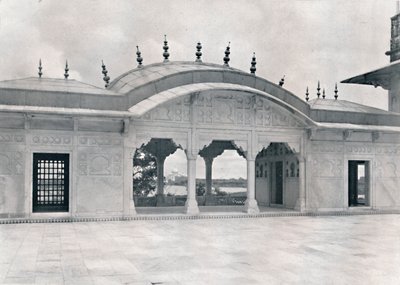 Agra. Khas Mahal pokazujący Taj, c1910. autorstwa Unbekannt