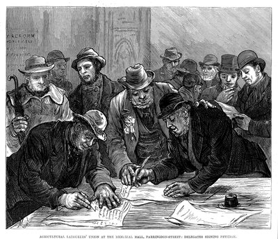 Spotkanie Związku Robotników Rolnych na Farringdon Street, Londyn, 1877 r. autorstwa Unbekannt
