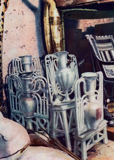 Wazony alabastrowe, grób Tutanchamona, Egipt, 1933-1934 autorstwa Unbekannt