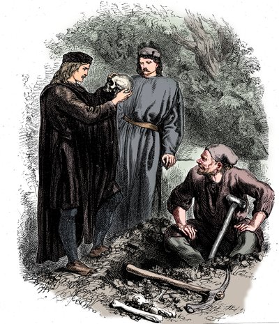 Niestety, biedny Yorick! Znałem go, Horatio, ok. 1850 r. autorstwa Unbekannt