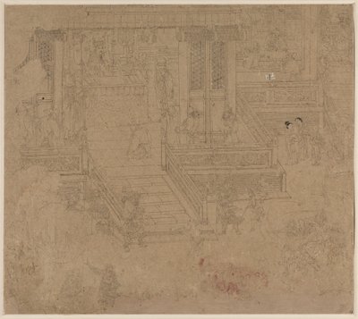 Album tematów taoistycznych i buddyjskich: Kings of Hells: Leaf 37, 1200s. autorstwa Unbekannt